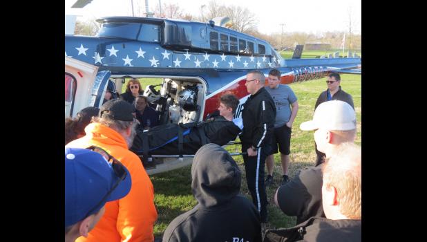 Monday evening’s training session included hands-on learning about equipment which is used during an emergency.